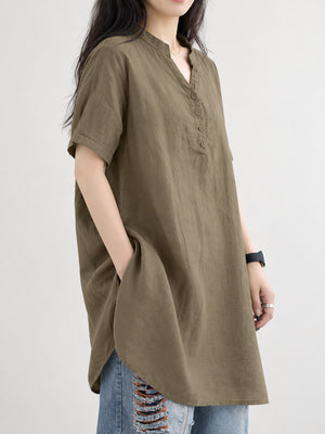 boho blouse in White with collared