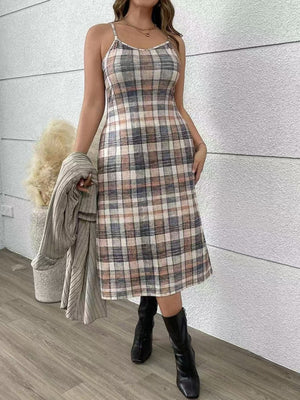 Light Gray midi dress with midi and pullover