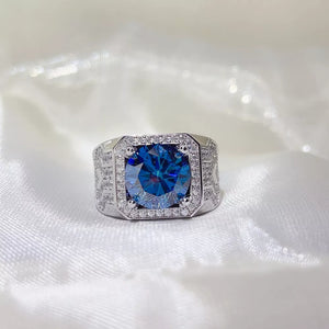 0.3 Carat Moissanite Sterling Silver Geometric Ring option 3