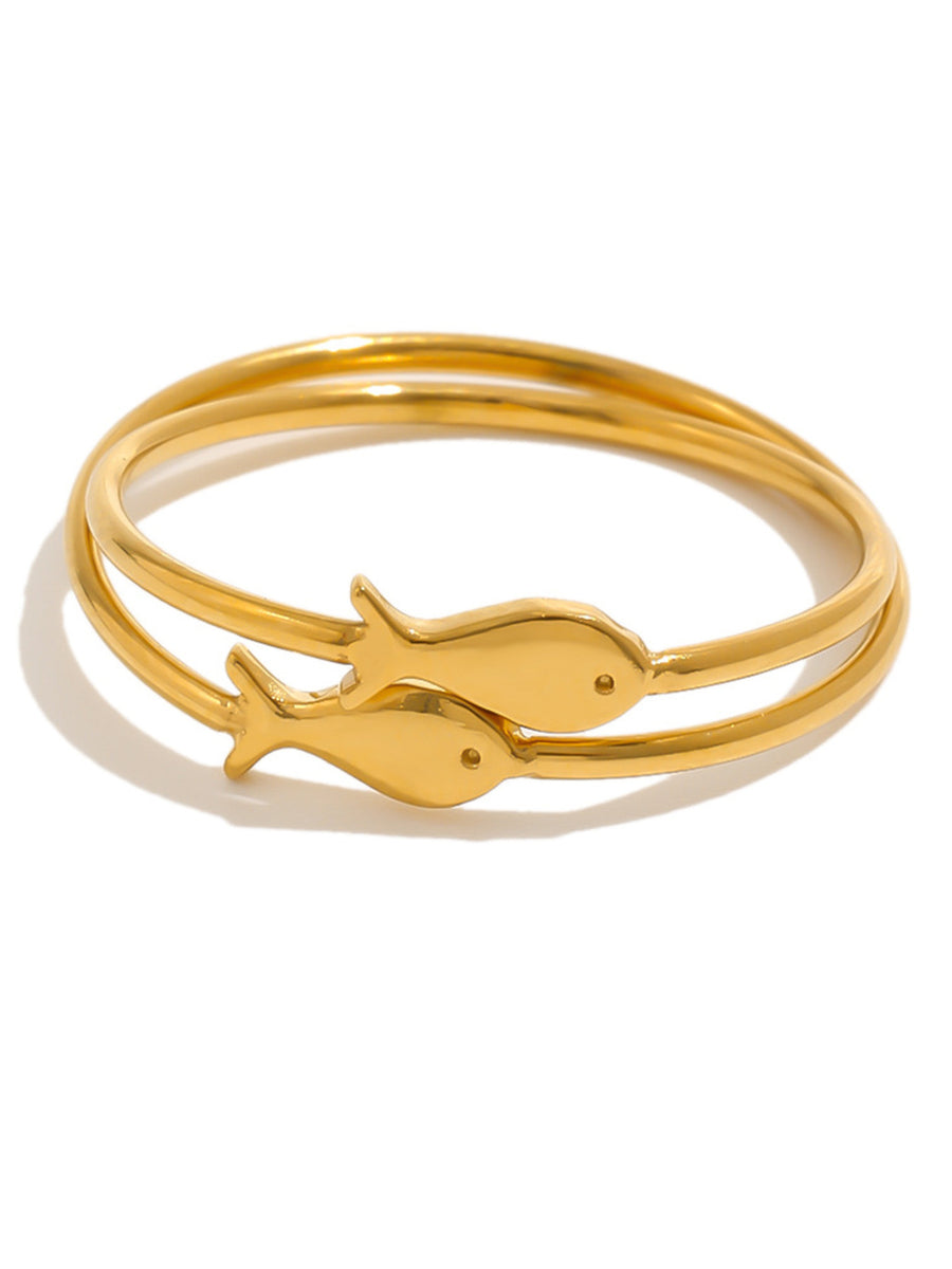 Gold with ring with gold-plated 10