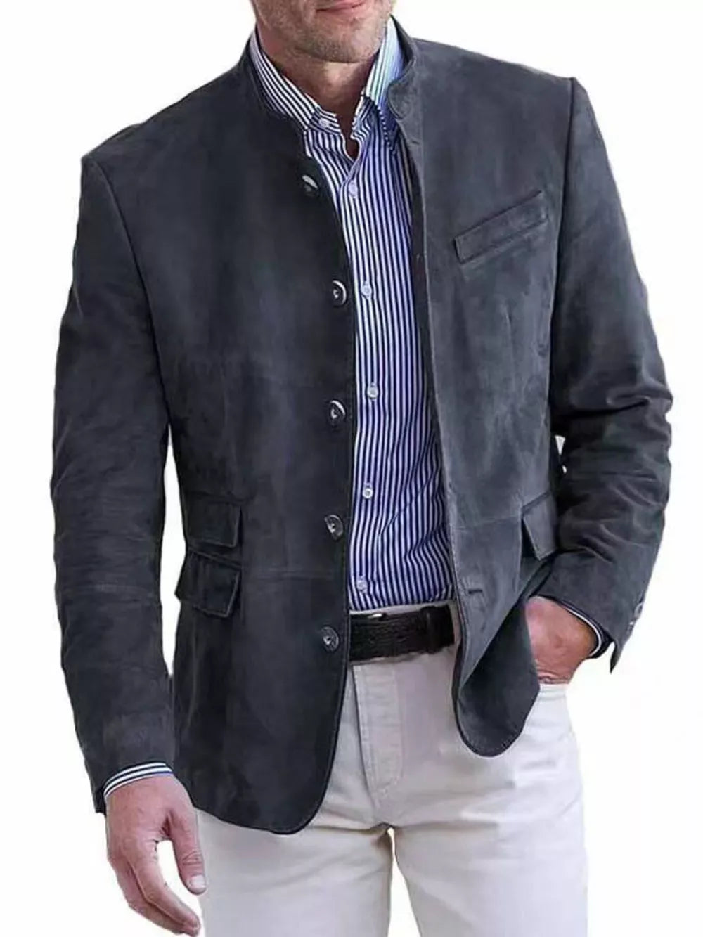 75% cotton, 25% polyester Care instructions: Machine wash cold blazer in Blue with regular silhouette