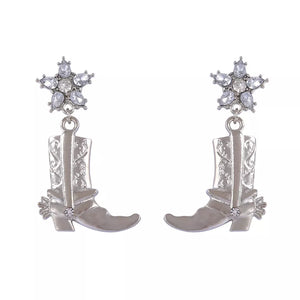 earrings featuring ornamental in gold with 18K Gold-Plated, Zinc alloy, Rhinestone, Silver-plated Care instructions: Avoid
