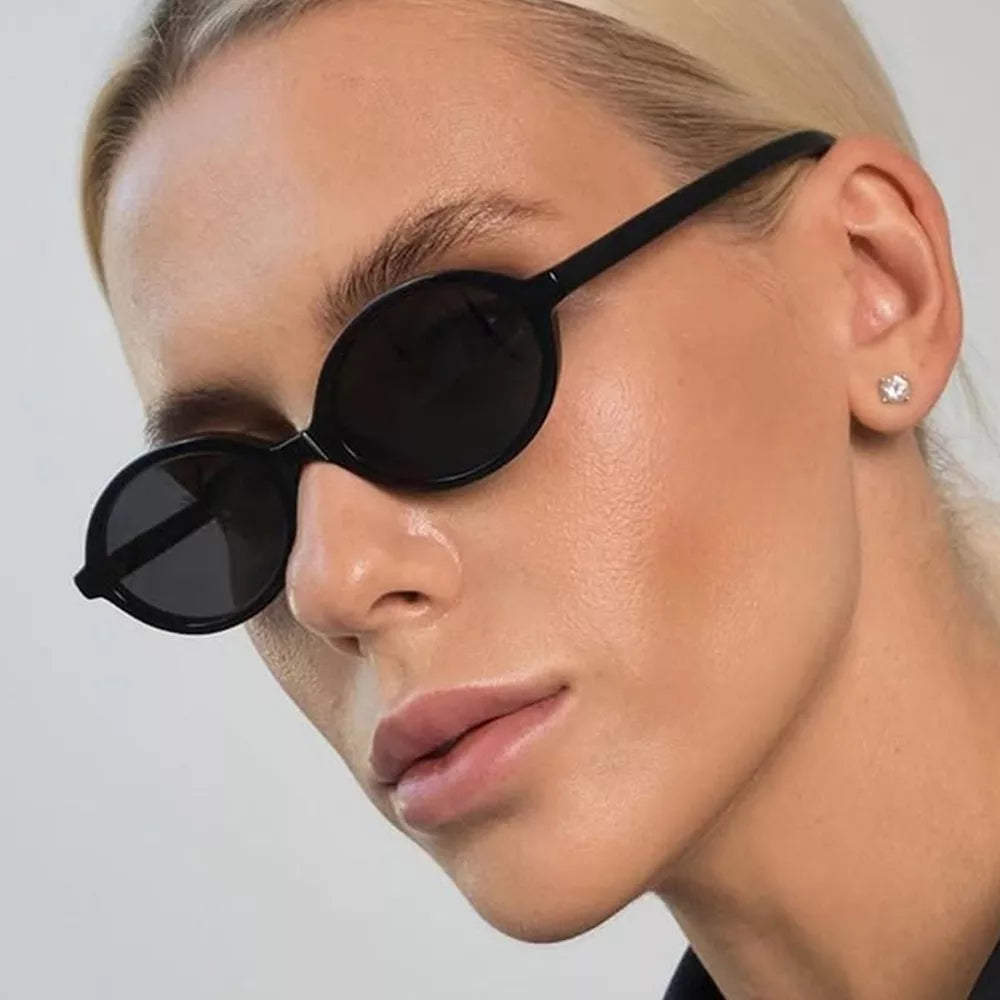 black sunglasses with N/A and N/A