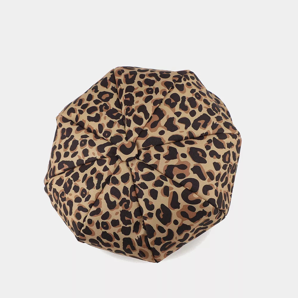 hat in Cow Print with cow-print and brim