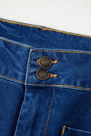 jeans in Navy with buttoned and full-length