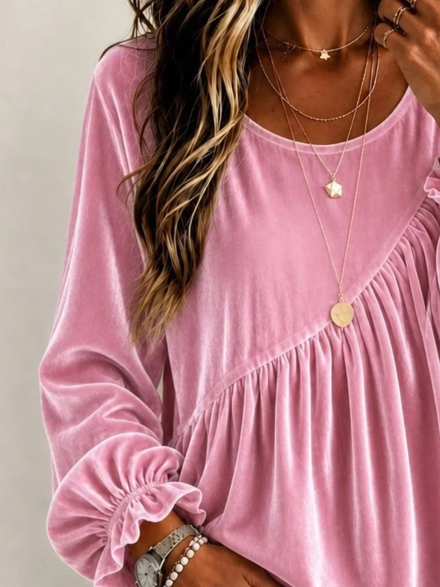 100% polyester Care instructions: Machine wash cold blouse in Pink with relaxed silhouette