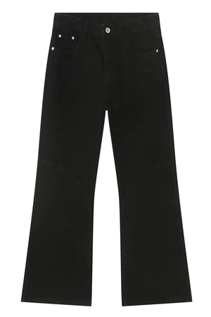 Panelled flare jeans in dark with pocket detail