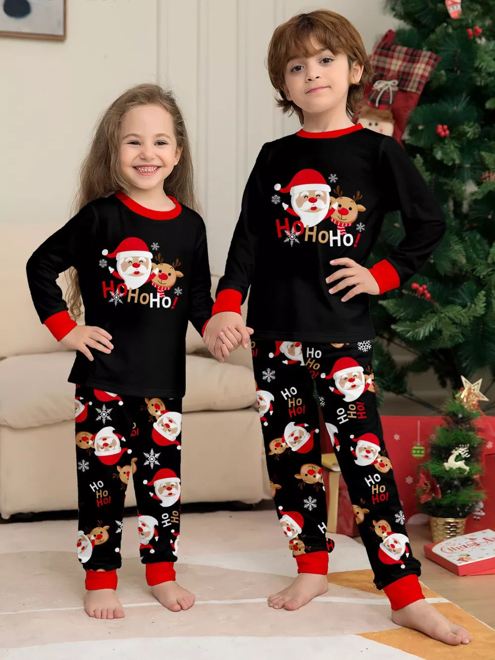 white regular pajama set with crew neck