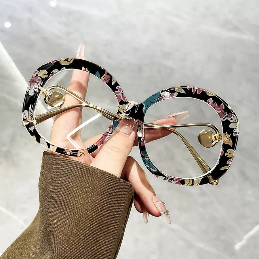 Oversized Oversized Round Frame Sunglasses in Black with UV400 protection