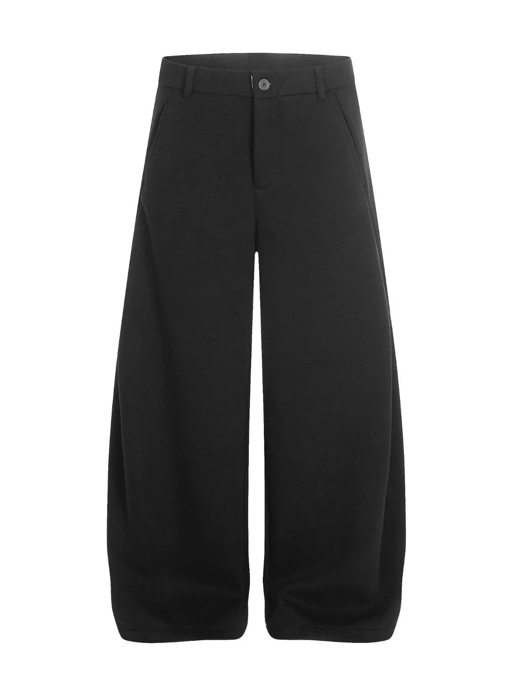 Men's black relaxed fit sweatpants with pockets and adjustable waist.