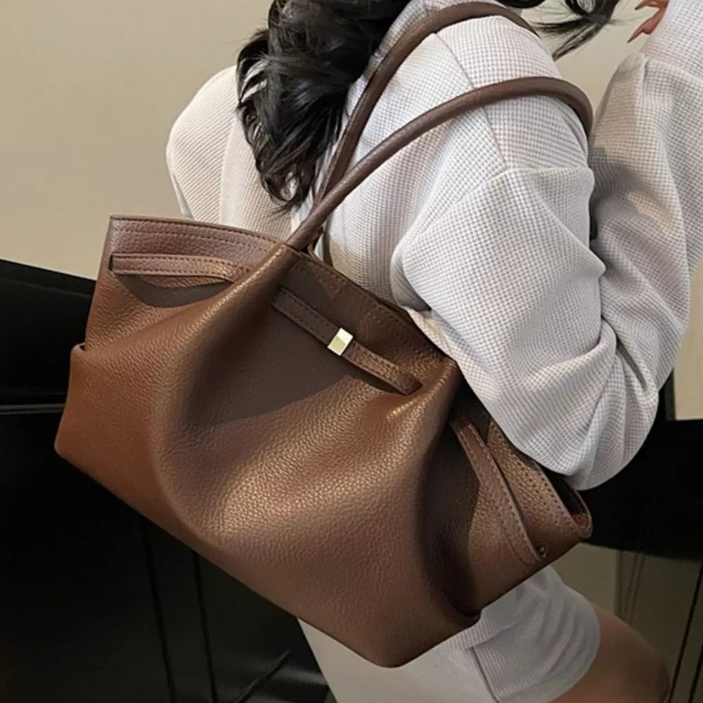 Red with Pu Leather Shoulder Bag