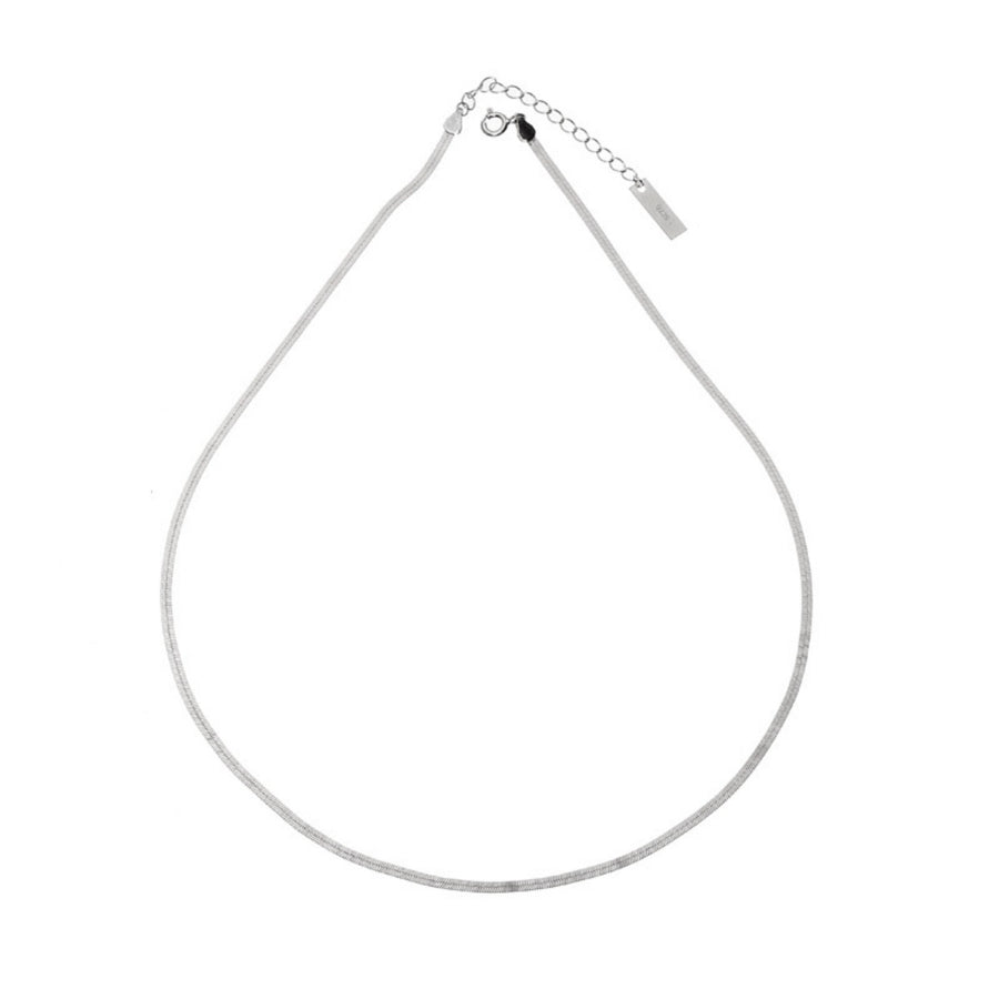 925 Sterling Silver Chain Necklace in silver with adjustable length