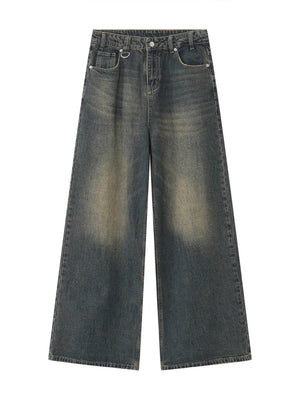 Men S Full Size Vintage Wash Wide Leg in Gray