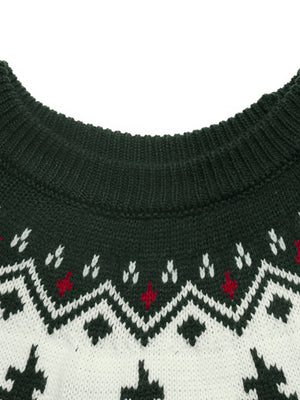 pullover sweater featuring Christmas tree in Dark Green with 100% acrylic Care instructions: Machine wash cold texture
