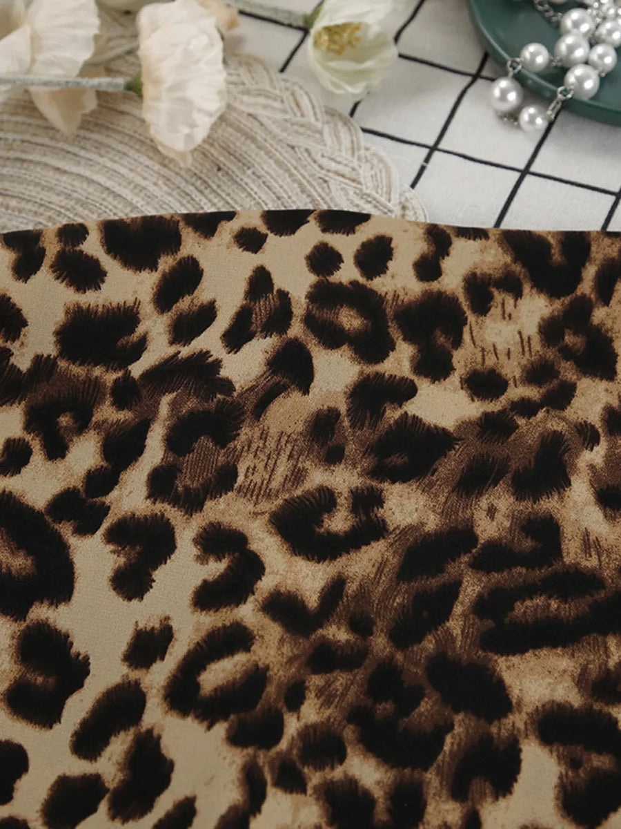black lounge set with open-front and leopard