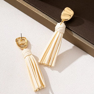 gold earrings with long and post-back