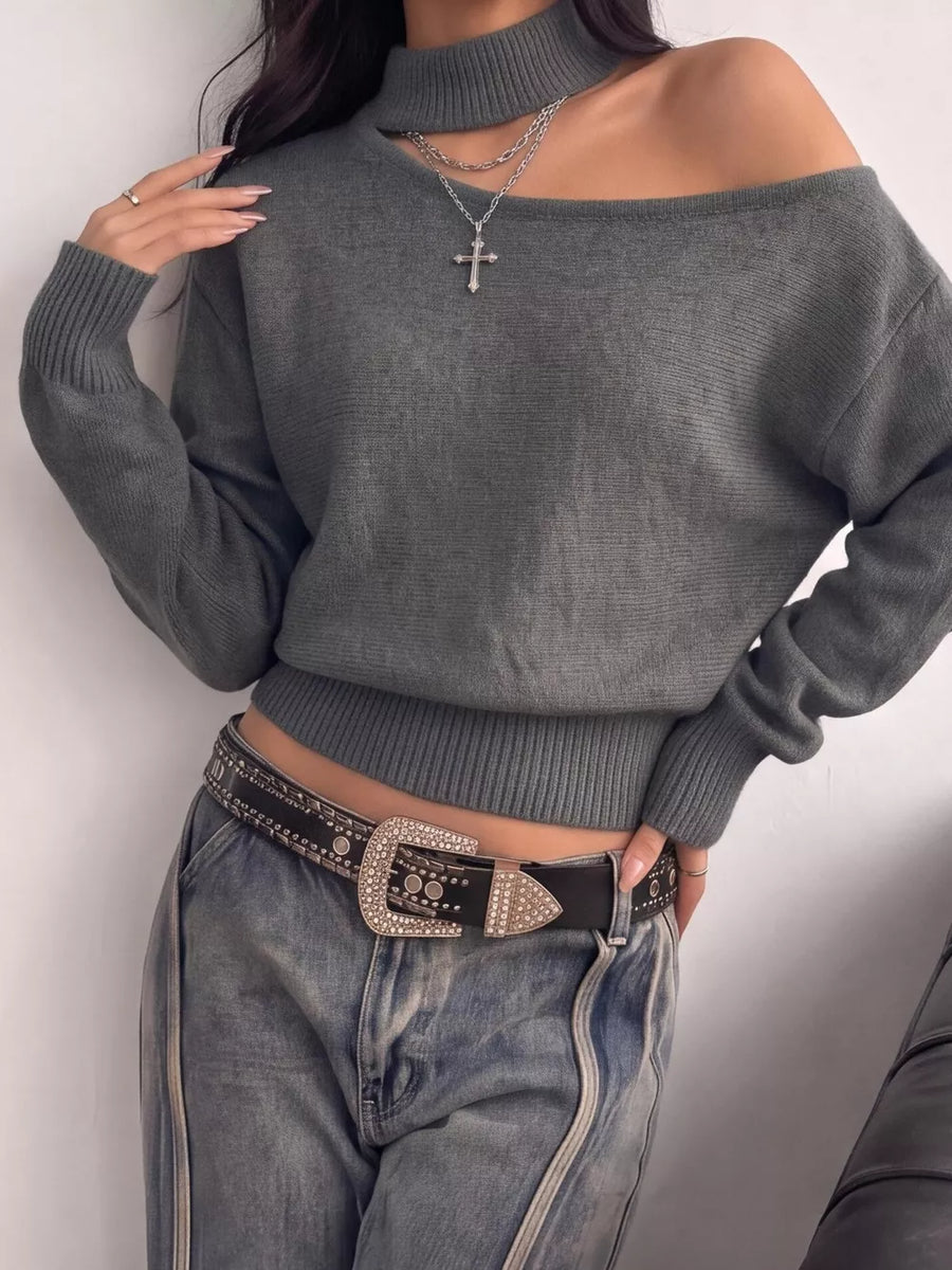 70% acrylic, 30% polyester Care instructions: Machine wash cold pullover sweater in Mustard with relaxed silhouette