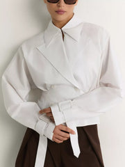 100% cotton Care instructions: Machine wash cold blazer in White with fitted silhouette