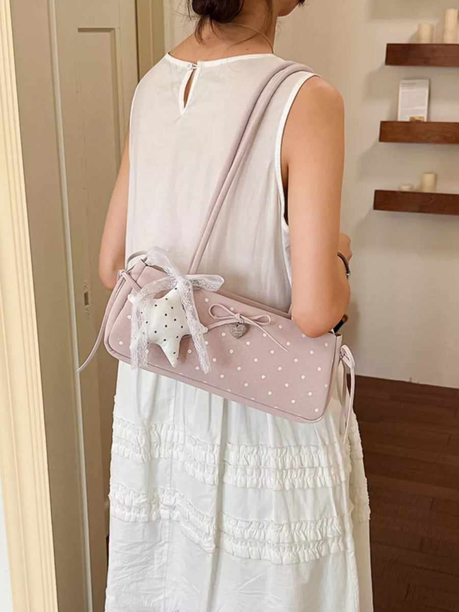 Blush Pink with Polka Dot Shoulder Bag