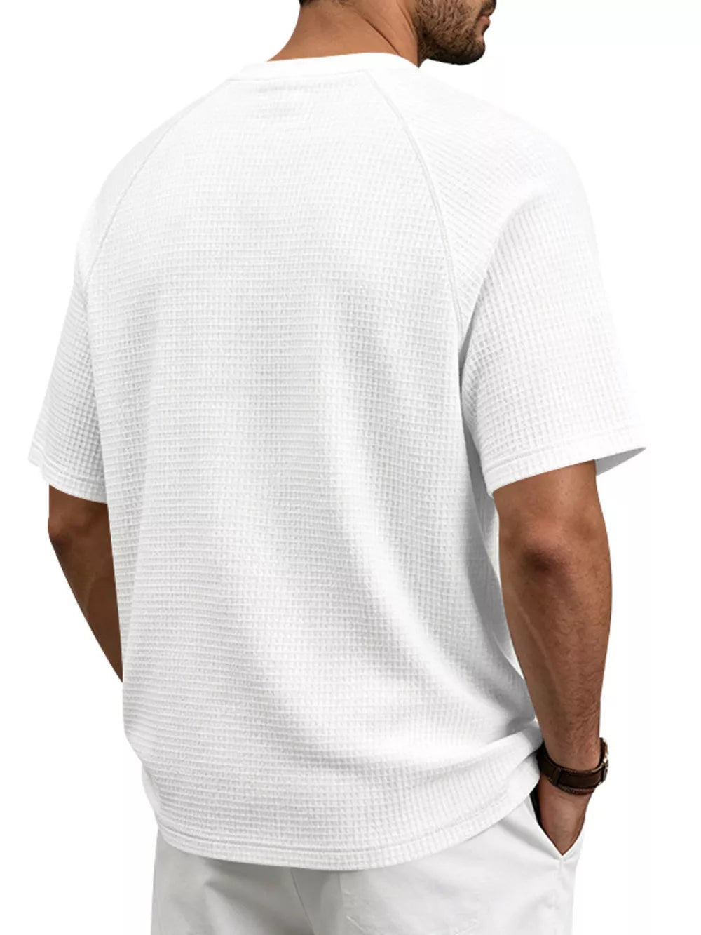 95%cotton, 5%spandex Care instructions: Machine wash cold t-shirt in White with relaxed silhouette