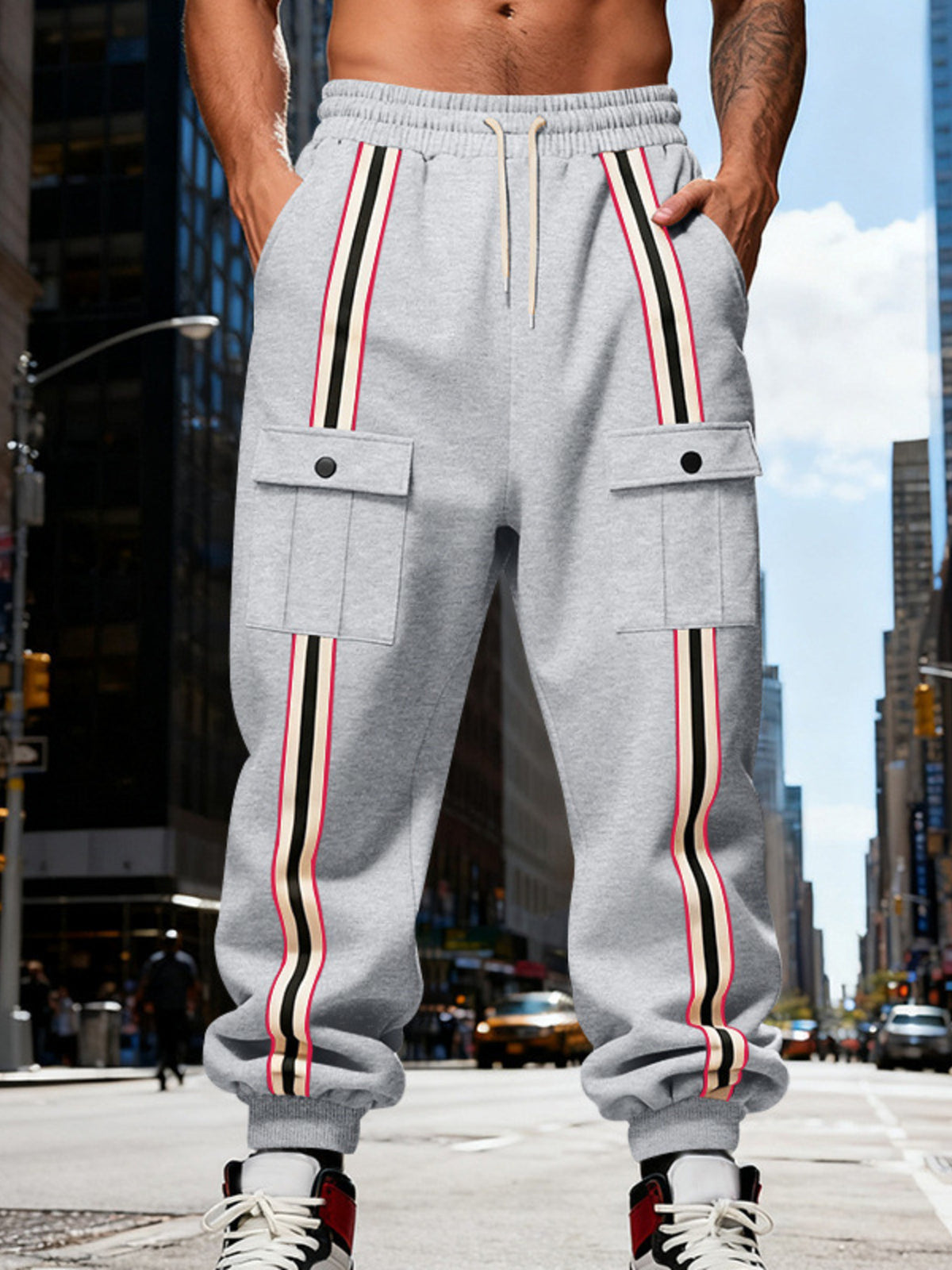 95%polyester,5%spandex Care instructions: Machine wash cold joggers in Light Gray with relaxed silhouette