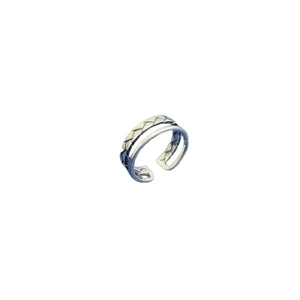 ring featuring braided in silver with 925 sterling silver Care instructions: Avoid wearing during exercise, as sweat w