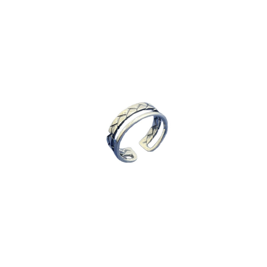 ring featuring braided in silver with 925 sterling silver Care instructions: Avoid wearing during exercise, as sweat w