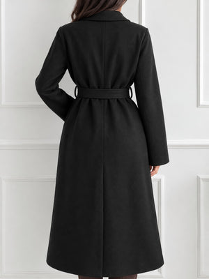 classic overcoat in Brown with notch lapel
