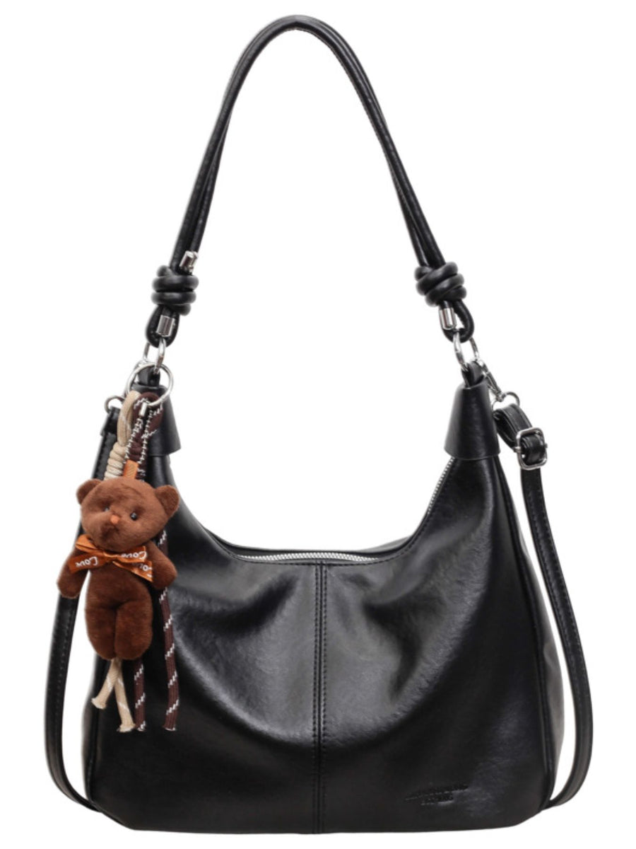 black crossbody bag with medium and zip