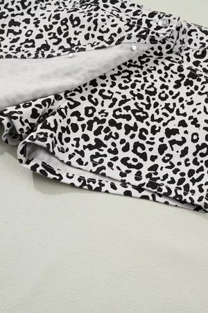 streetwear denim shorts in Leopard with N/A