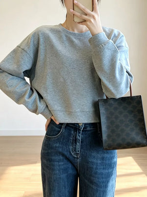 Crew Neck Drop Shoulder Sweatshirt, view 19