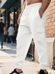 Men's Textured Cargo Joggers Plus Size, view 13