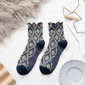 cotton Imported Size &amp socks in Khaki with fitted silhouette