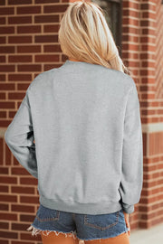 edgy sweatshirt in Gray with mock neck