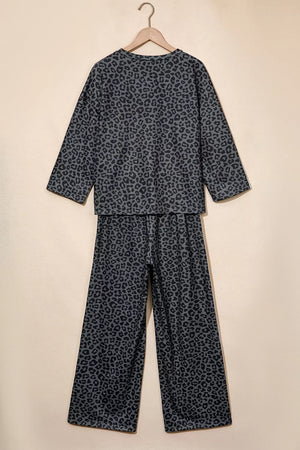 Dark Gray lounge set with full-length and pullover