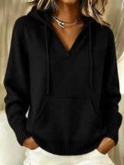 Kangaroo Pocket Hooded Sweater in Apricot