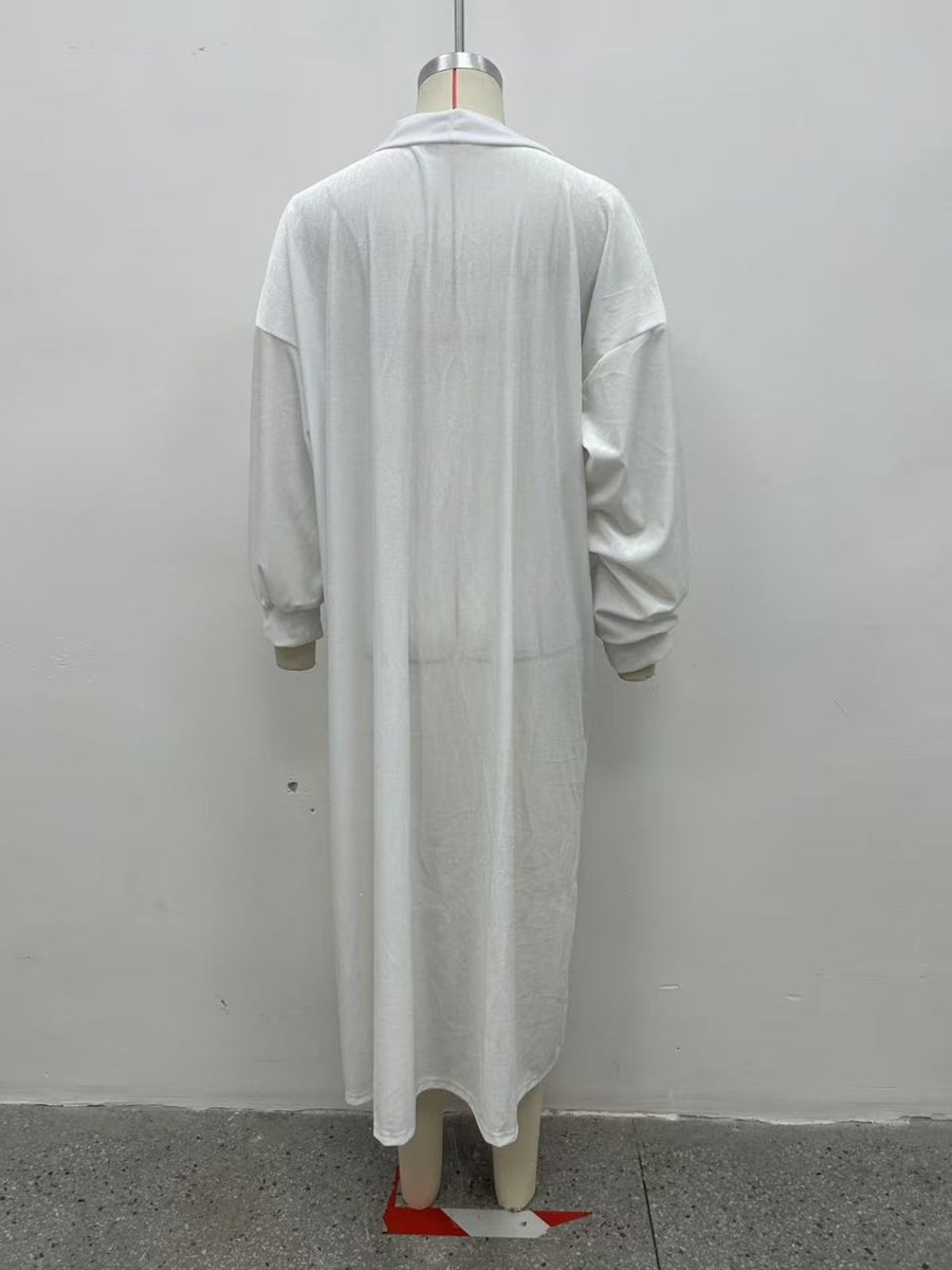 100% polyester Care instructions: Machine wash cold cardigan in Dusty Pink with loose silhouette