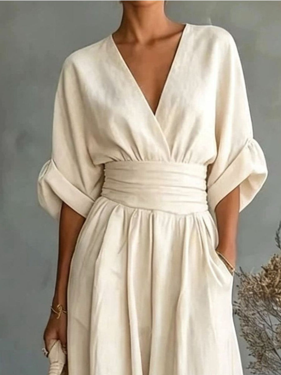 Black jumpsuit with full-length and pullover