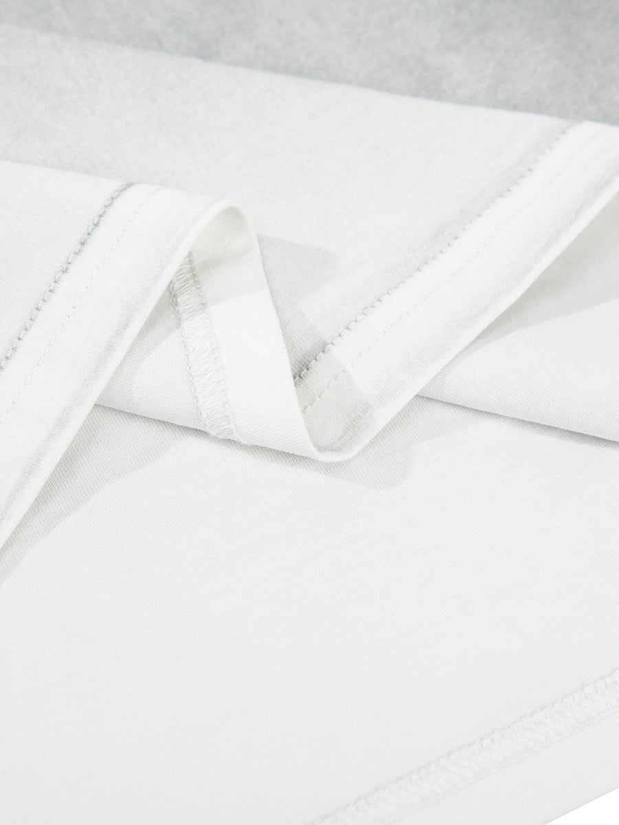 t-shirt in White Gray with washed and hip-length
