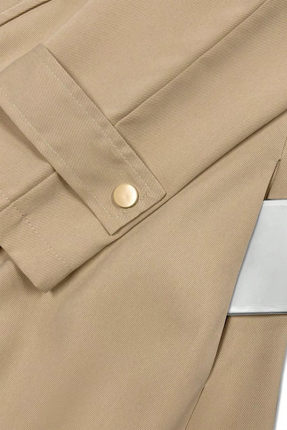 classic trench coat in Coffee Brown with notch lapel