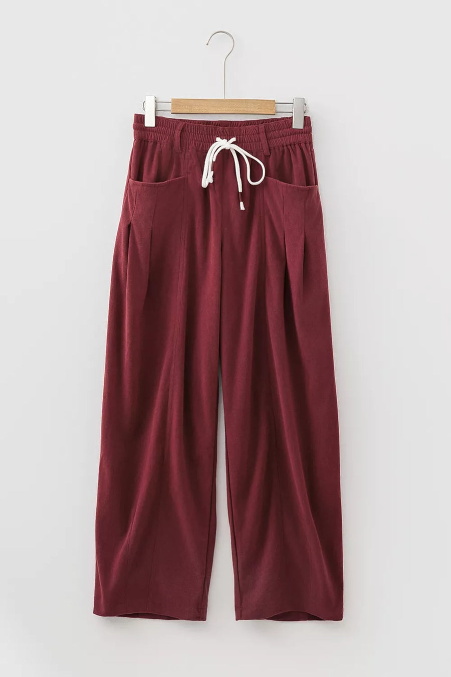 Elastic Waist Drawstring Corduroy Casual Pants option 6