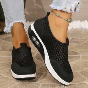 mint green slip-on shoes with slip-on and mesh