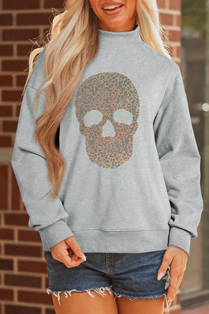 sweatshirt in Gray with graphic print and basic style