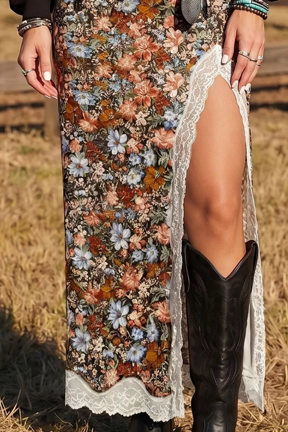 97% polyester, 3% elastane Care instructions: Machine wash cold maxi skirt in light blue with A-line silhouette
