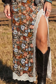 97% polyester, 3% elastane Care instructions: Machine wash cold maxi skirt in light blue with A-line silhouette