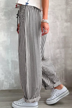 Black wide-leg pants