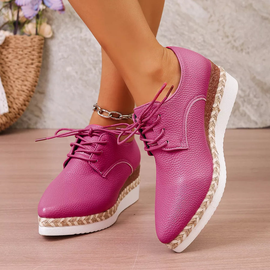 sneakers in Orange with point toe and not applicable