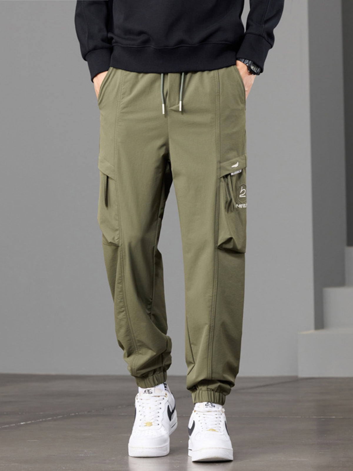 tan joggers