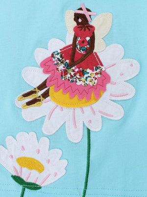 Children's Fairy And Flower Embroidered T-shirt option 4