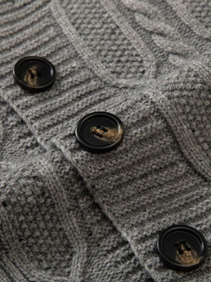 classic cardigan in Black with shawl collar